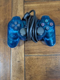Sony PlayStation 2 PS2 TESTED Ocean Blue Controller DualShock OEM SCPH-10010