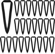 Black Award Ribbon Lanyards Medal Ribbons Flat Neck Straps for Medals with Clips