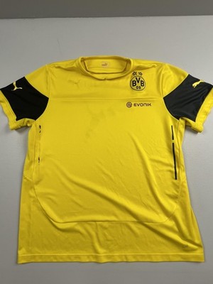Borussia Dortmund Jersey Mens 2XL Yellow Soccer BVB EVONIK Sponsor Puma