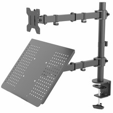 VIVO Laptop  Monitor Desk Mount Stand Black Adjustable fits 1 Screen up to 32"