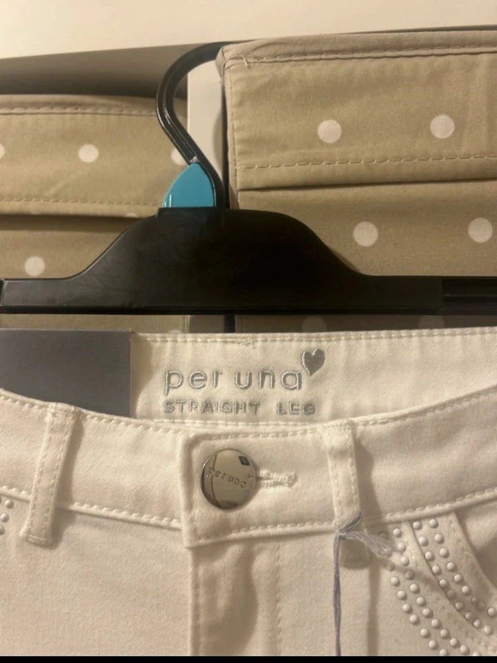 Per Una Women's Roma Fit Straight Leg White Jeans Size 10R - Image 4 of 4