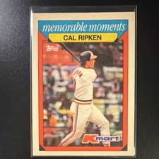 Topps 1988 Kmart Memorable Moments Cal Ripken #21 Orioles Baseball Card