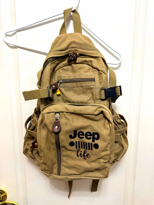 Rothco Heavyweight Canvas Sling Backpack Jeep Life Tan Desert Bag 