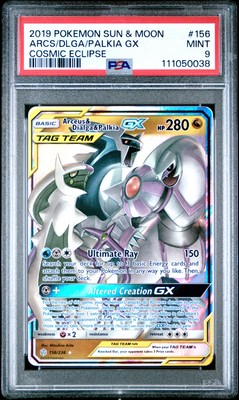 2019 POKEMON SUN & MOON COSMIC ECLIPSE #156 ARCEUS & DIALGA