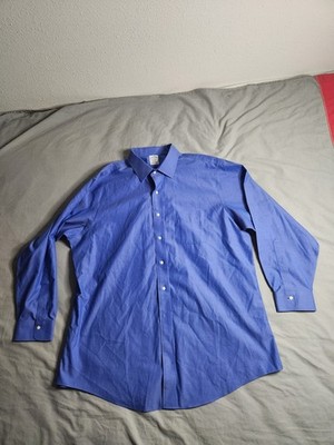 Brooks Brothers Regent Button Up Dress Shirt Mens Size 18-34 Blue Preppy NEW