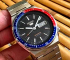 VINTAGE Seiko 5 Sports Pepsi Bezel Automatic Diver Watch 6309-836A Gents.