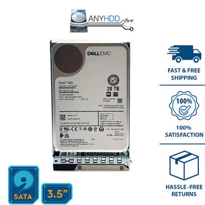 NEW Dell EMC 20TB SATA HDD 3.5in ST20000NM008D   Exos X20 - 0WDVF4 - DELL CADDY