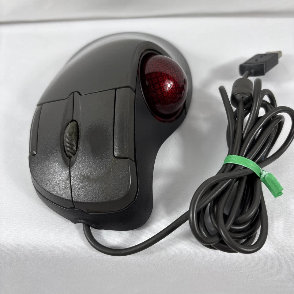 Microsoft Optical Trackball 1.0 USB Compatible X05-87475 Dark Black used - Image 2 of 4