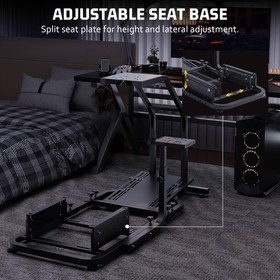 Hottoby Racing Simulator Cockpit Adjustable Fit Logitech G29 G920 Thrustmaster