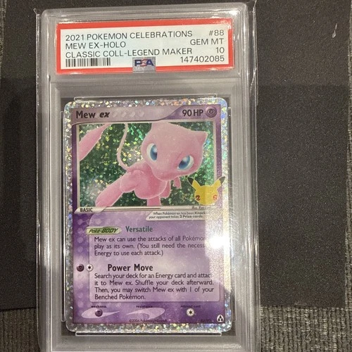 Mew EX Celebrations Anniversary Set 88/92 Legend Maker PSA 10
