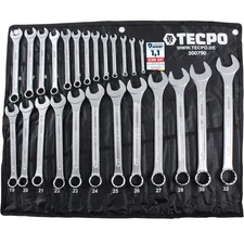 TECPO MAUL-RINGSCHLÜSSEL-SATZ 25 TEILE RING MAULSCHLÜSSEL WERKZEUG SCHLÜSSEL SET