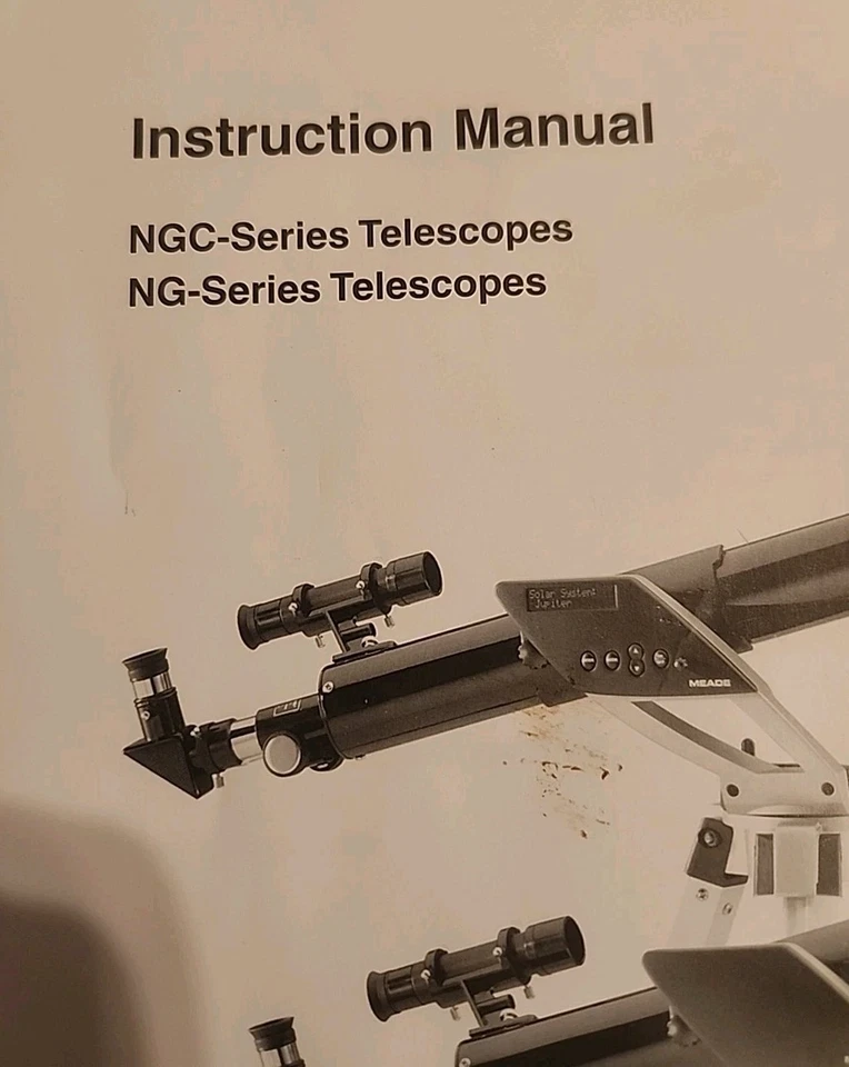 Vintage MEADE Telescope INSTRUCTION MANUAL ONLY STAR LOCATOR CD NGC/NG SERIES  - Image 2 of 4