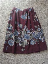 Vintage Handmade 60s 70s Housewife Skirt Size 2/4 Midi Floral Cottagecore