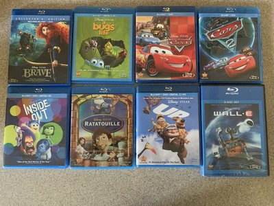 Pixar Blu-ray Lot. Brave A Bug's Life Cars 1 2 Inside Out Ratatouille Up WALL-E