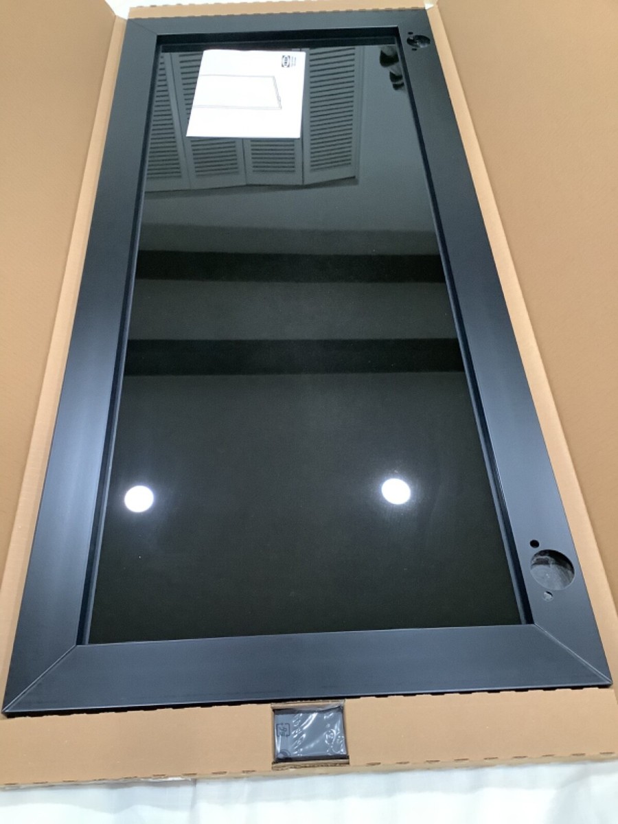 2 IKEA JUTIS BLACK ALUMINUM Glass Door 18X40” 802.666.42 for sale