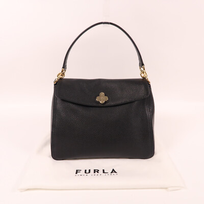 Furla GHW Handbag WB00894 Calfskin Leather Black | eBay