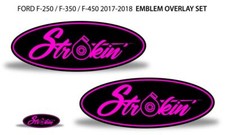 Oval Badge Emblem Overlay Decals Fits Ford F-250 F-350 F-450 17-18 Strokin Pink Oval Badge Emblem Overlay Decals Fits Ford F-250 F-350 F-450 17-18 Strokin Pink