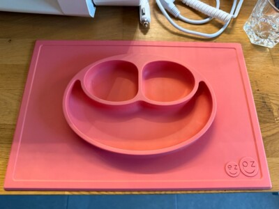 Esslernteller Silikonteller kinderteller EZPZ Rosa