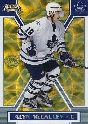 2002-03 Pacific Exclusive GOLD #160 ALYN McCAULEY - Toronto Maple Leafs