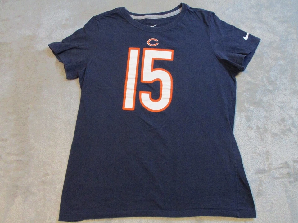 Nike Chicago Bears Camisa Mujer XL Azul Naranja NFL Fútbol Brandon Marshall 15 Foto 3 de 4