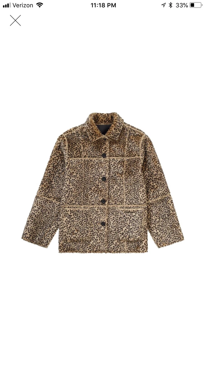 supreme 16aw Faux Fur Leopard Jacket (M)-