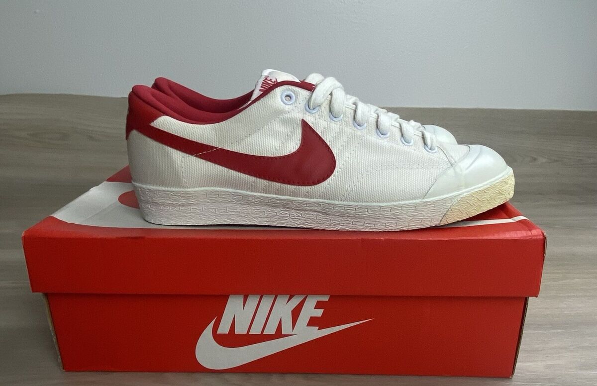 Vintage All Court 1982 Canvas White and Red Size 10 New Stock | eBay