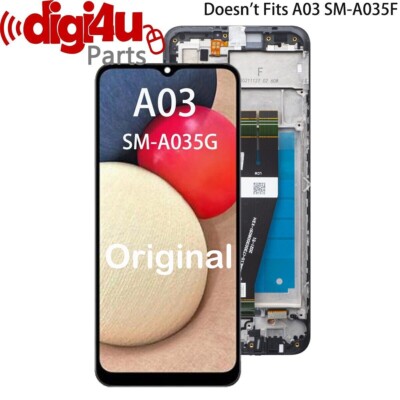 Für Samsung Galaxy A03 SM-A035G LCD Display Touchscreen Ersatz + Rahmen Original-Zubehör-Hersteller