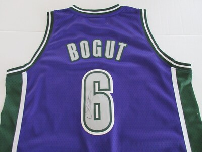 Autographed Andrew Bogut #6 Milwaukee Bucks Authentic SEWN Jersey