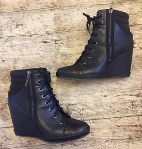 clarks black wedge ankle boots