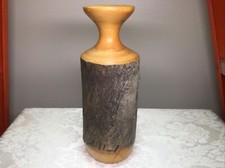 Spinning Aspen Studios Turned Wood Vase Decor Original Label Canon CO 11.25  T