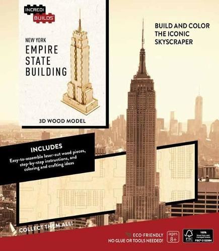 IncrediBuilds Kit: New York Empire State Building 3D Wood Model