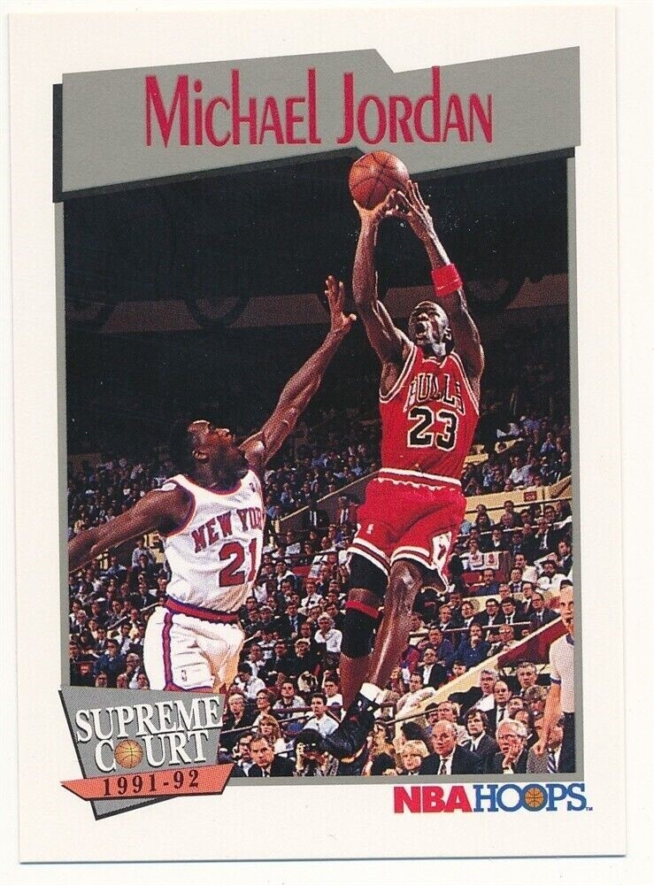 MICHAEL JORDAN 1991/92 HOOPS BASKEBALL CARD #455 CHICAGO BULLS MINT