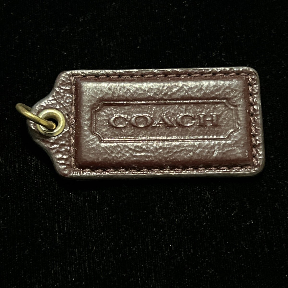 COACH Large Dark Brown Leather Replacement Purse Handbag Hang Tag