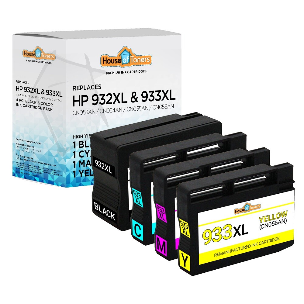 932XL 933XL Fits HP 932XL Black HP 933XL Cyan Magenta Yellow Ink