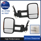 AU Front Black Extendable Towing Mirrors Fit For Isuzu D-MAX DMAX MY2012-MY2019