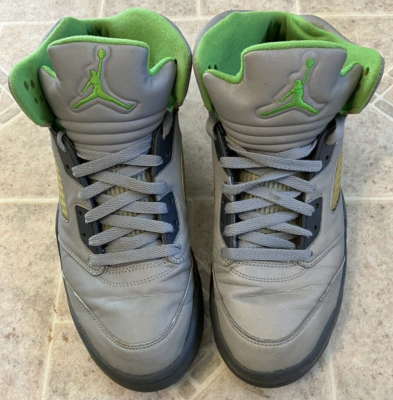 Nike Air Jordan 5 Retro Green Bean 2006 136027-031 Men\'s Size 10.5 Nike Air Jordan 5 V Retro Green-Bean/Flint-Gray/Silver 2006  main image 2