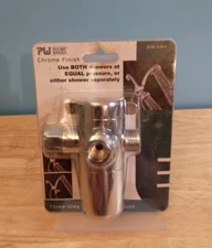 Plum Works Three-Way Shower Diverter Chrome Finish New