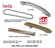 Engine Timing Chain Tensioner Rails Guide Set Kit Lower; BMW M3 325i 525i  1993