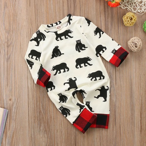 Newborn Baby Boy Girl Kids Bear Romper Jumpsuit Outfit Clothes Outfits US STOCK - Picture 4 of 10