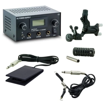 TATTOOCHEST Tattooset Rotary Komplettset Profi Tattoo-Kit Tattoomaschine Nadeln Netzteil RSZ