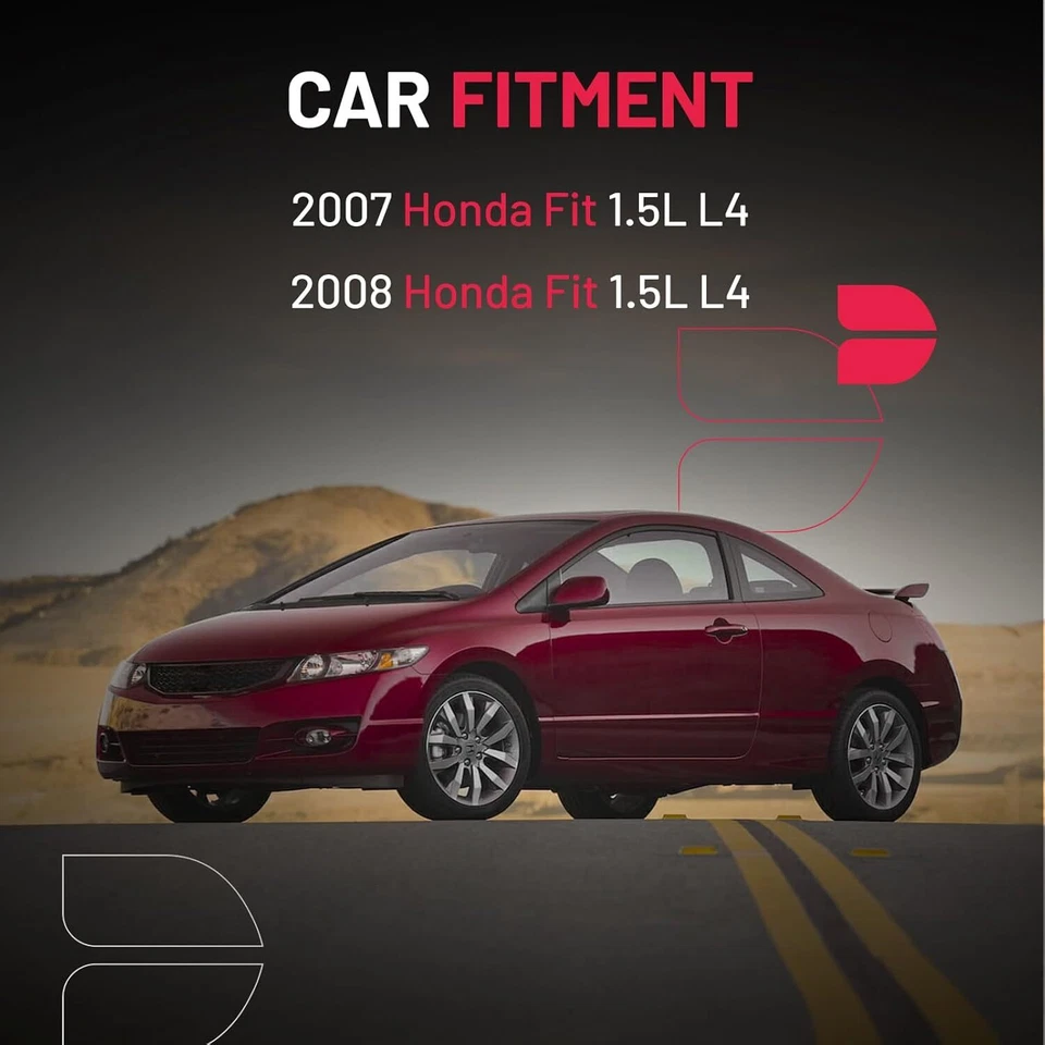 4 Pack For 2007-2008 Honda Fit 1.5L L4 Ignition Bobinas and Spark Plugs UF581 Foto 3 de 4