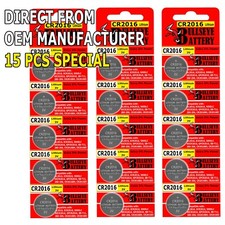 15x Bull's Eye CR 2016 CR2016 ECR2016 Lithium Coin Cell Button Battery Exp 2031