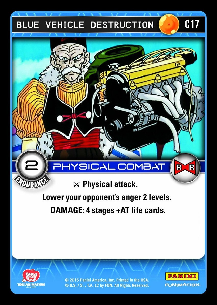 DBZ Dragon Ball Z TCG Card Panini Evolution C17 Blue Vehicle