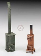Royal Model 1/35 Cast Iron Coal Stoves WWII with Stovepipe (2 types) [Resin] 744