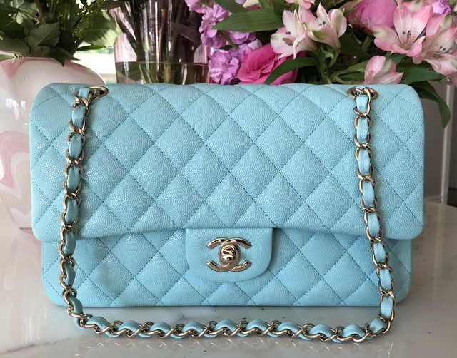 chanel bag tiffany blue