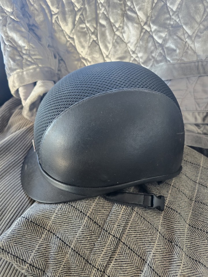 Charles Owen Ayr8® Plus Leather Look Riding Hat Black ROUND fit 56cm eBay