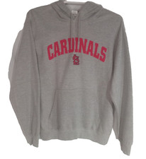 St Louis Cardinals Mens Hoodie Size Medium Gray Polyester Blend