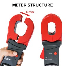 Earth Resistance Tester Clamp Ground Loop Resistance 0.01 to 200&Omega; Range