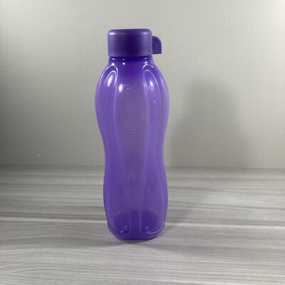 Tupperware Eco-Twist 500 Water Bottle W/Twist Cap 16 oz Purple New 