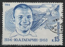 RUSSIA,USSR:1984 SC#5231 Used Yuri Gagarin  Q
